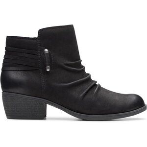 Clarks Collection Charlten Rosa Ankle Boots 10W Black Nubuck MSRP $120